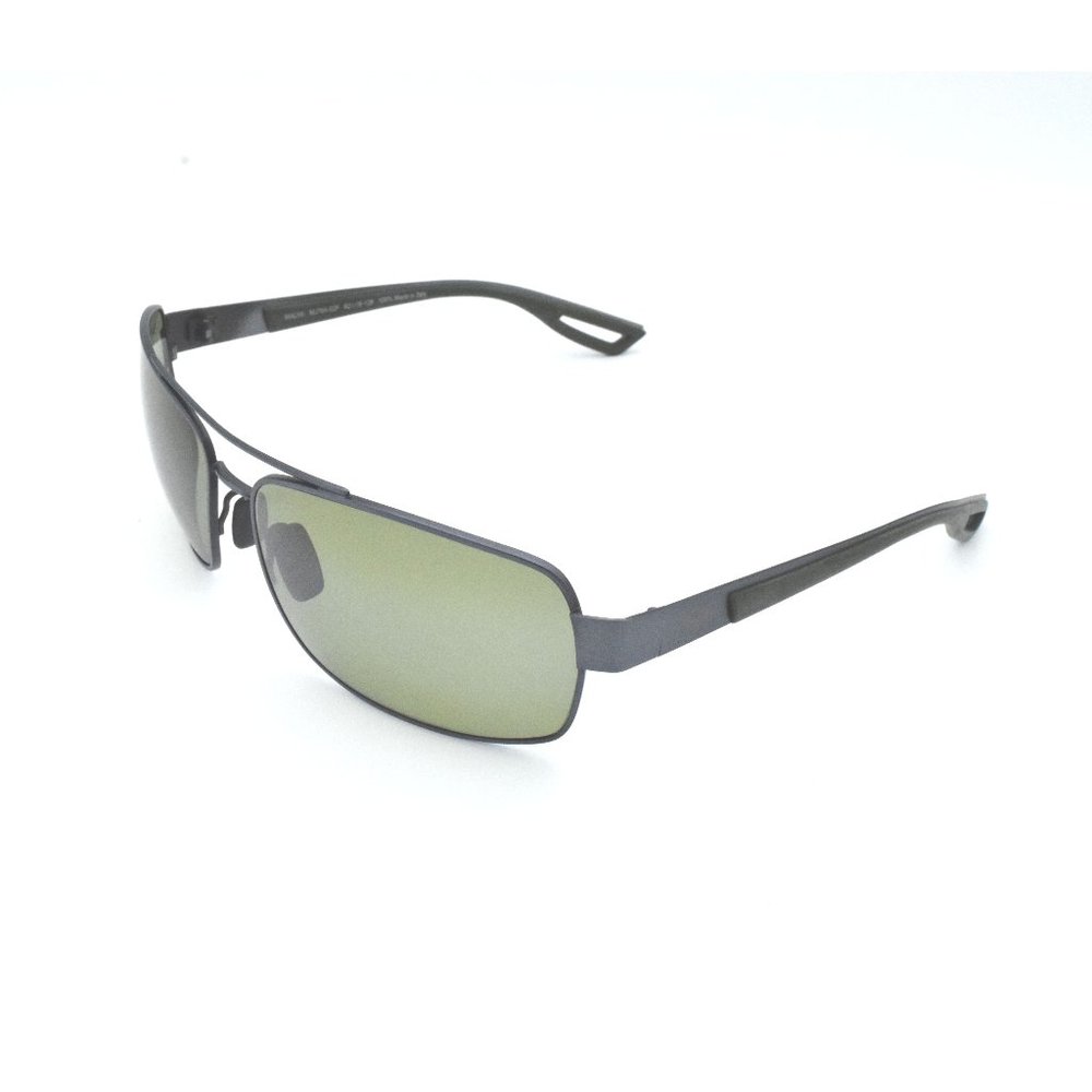 Maui Jim Ola MJ 764-02F Brushed Gunmetal W/ Khaki Green Rubber / Maui Ht Green